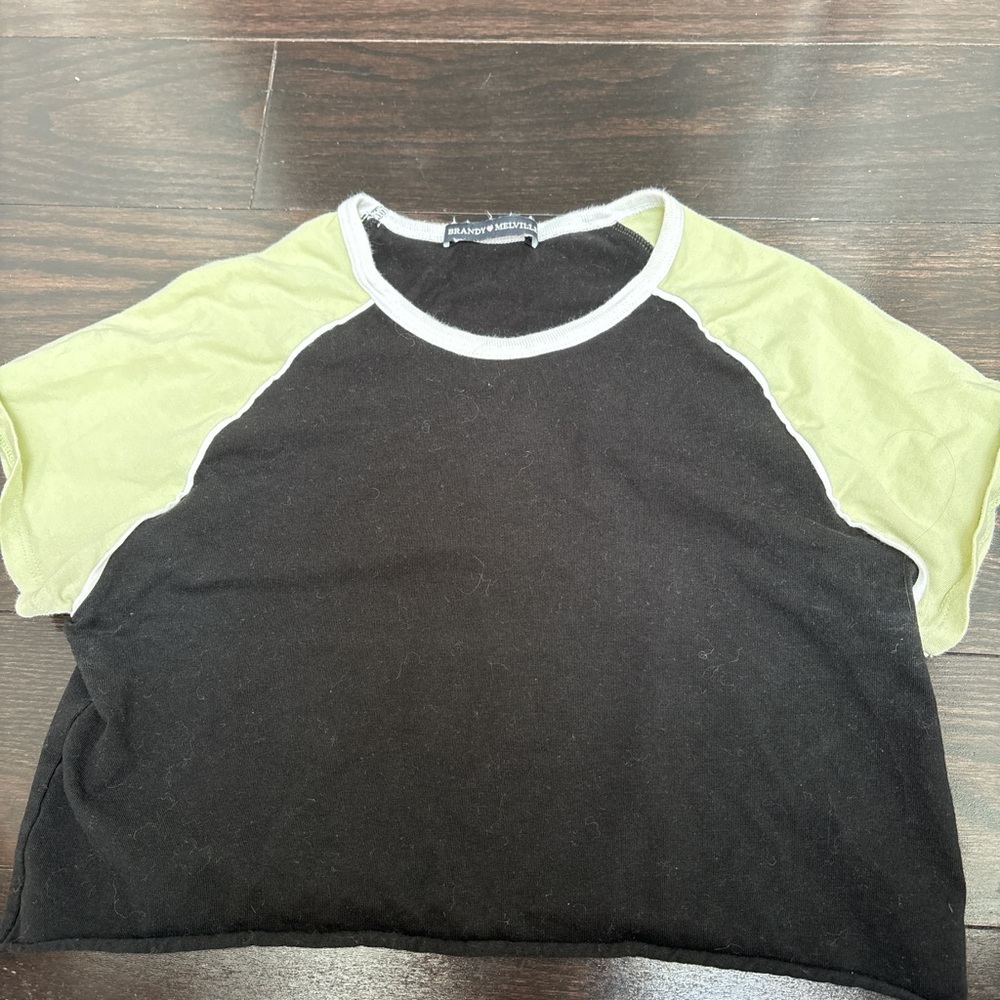 Brandy Melville Black and Gray Top